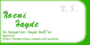 noemi hayde business card